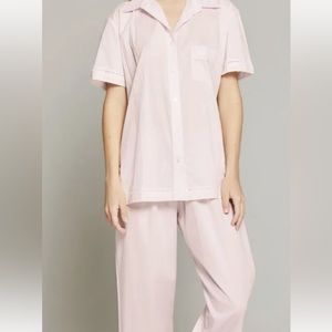 POUR LES FEMMES classic s/s cropped Pajama set Organic Cotton PJ  NEW!